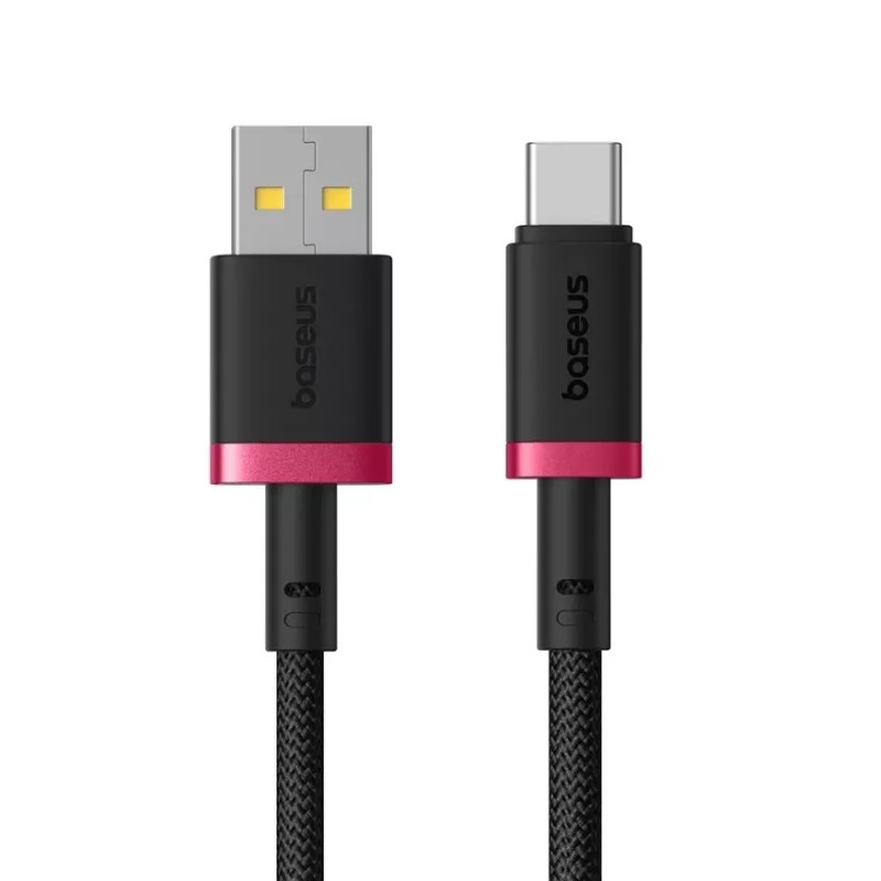 Кабель Baseus Dura 2м для швидкої зарядки USB-C Червоний+Чорний Київ - фото 1