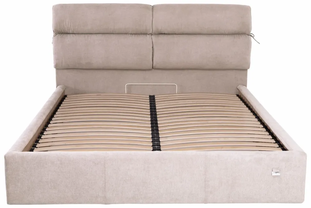 Кровать Двуспальная Edinburgh Comfort 160 х 200 см Rosto 13 С подъемным механизмом и нишей для белья Бежевый Киев - изображение 1