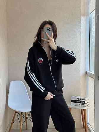 Стильный женский оверсайз костюм двойка триника флис Одесса