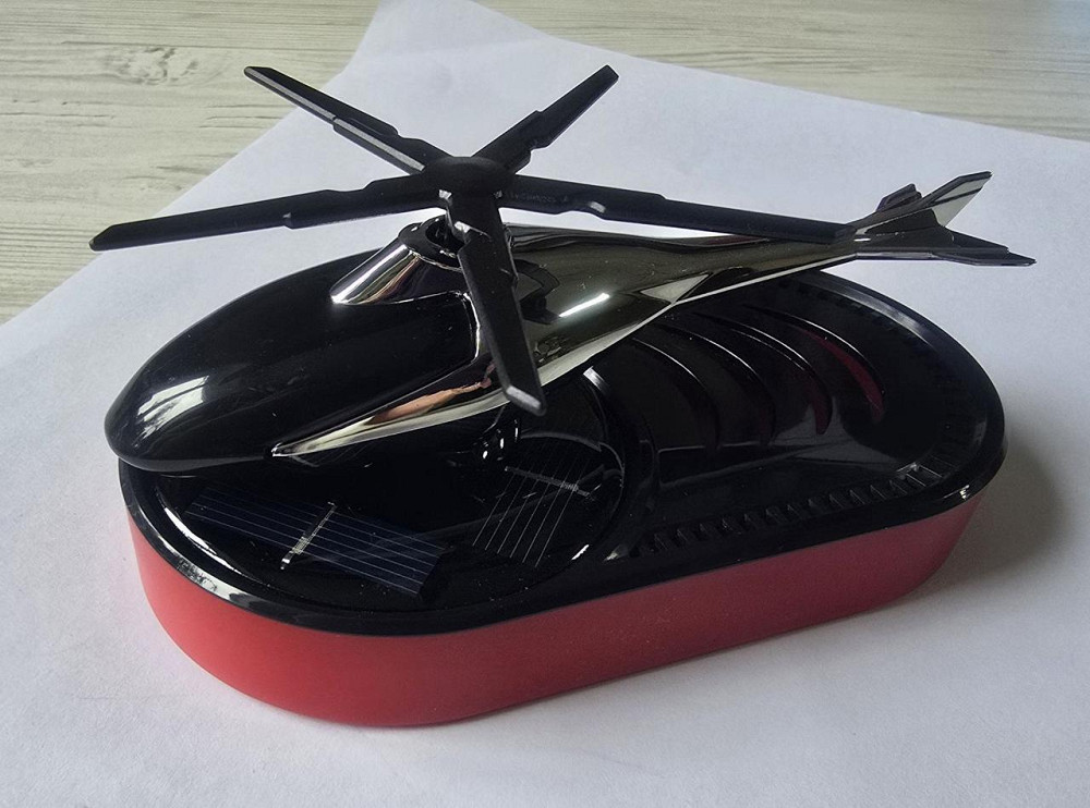 Ароматизатор автомобильный Вертолет на солнечной батарее (Красный) Винница - изображение 4
