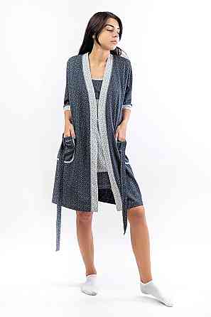 Спальный комплект Халат и ночнушка, белый Крохатушка одяг Киев