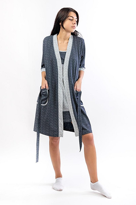 Спальний комплект Халат і нічна сорочка, білий Крохатушка одяг Київ - фото 3