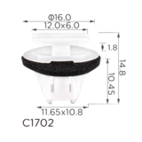 Кріплення молдинга Nissan, Infiniti, Renault — 76882JG10A, 76882JG00A, 768823610A, 15765 Ковель