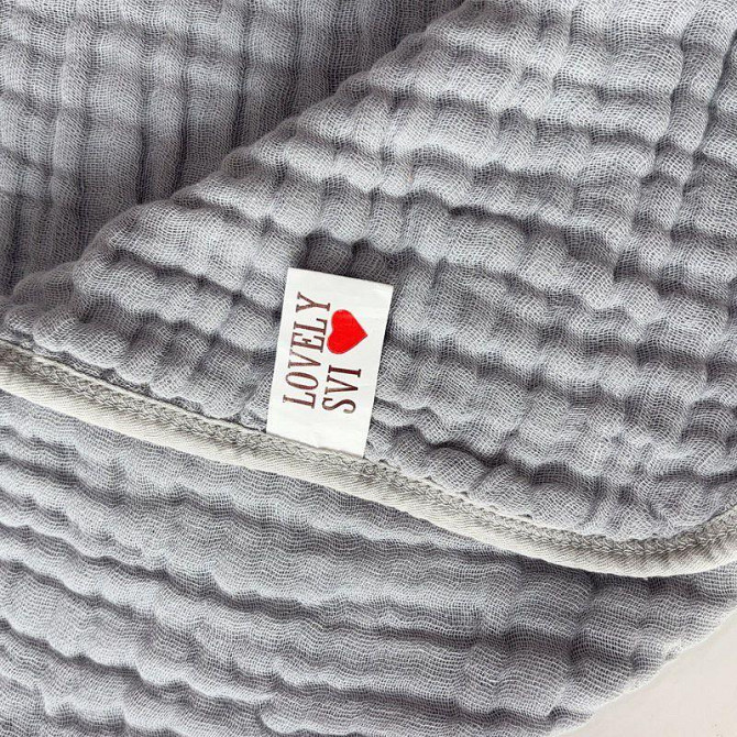Дитячий рушник з капюшоном Lovely Svi органічна бавовна ( муслін) – 80 x 80 см від 0 до 2 років Сірий (21701251) Київ - фото 2