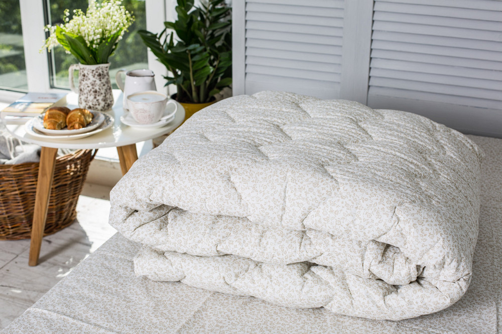 Ecotton Ковдра Ecotton двоспальна 172х205 см антиалергенна стьобана із бязі біла 40-0968 white Киев - изображение 1