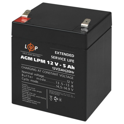 Батарея к ИБП LogicPower LPM 12В 5 Ач (3861) Винница - изображение 1