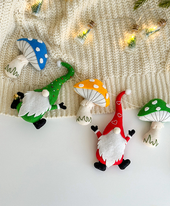 Новорічна гірлянда з фетру ручної роботи - Чари лісу Київ - фото 2