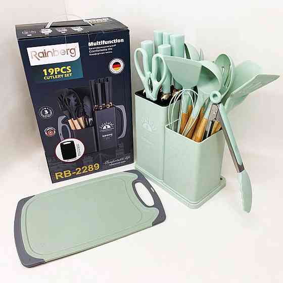 Комплект кухонного начиння, Набір кухонного силіконового приладдя на підставці, Набір кухарського NZ-26 Івано-Франківськ