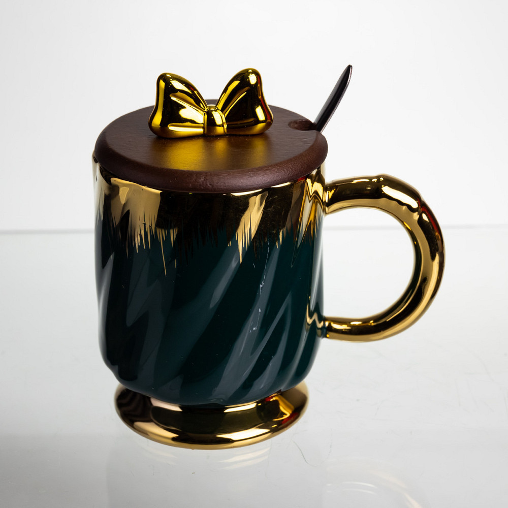 Чашка "Золотий Вихор" з кришкою та ложкою 450 мл Київ - фото 2