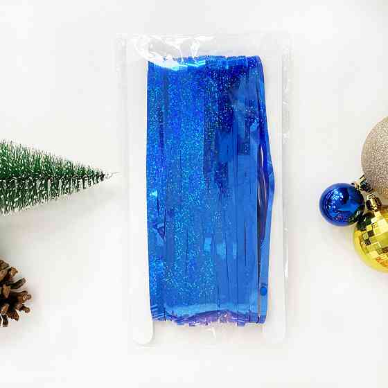 Дождик для фотозоны с голограммой 1 м на 1 м синий Киев