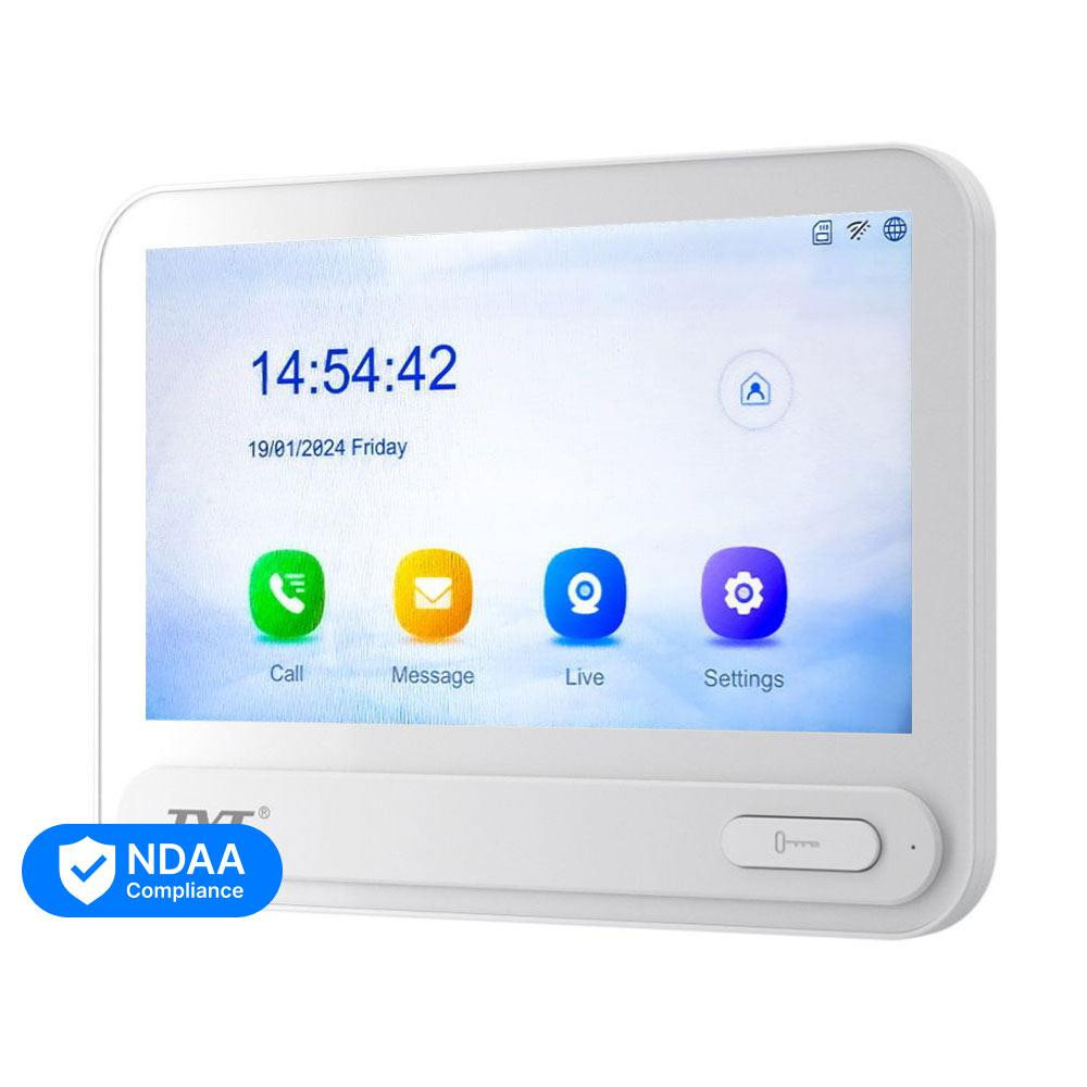 IP-відеодомофон з WiFi 7" TVT TD-E2137-PE/TP/WF White (82-00407) Київ - фото 1