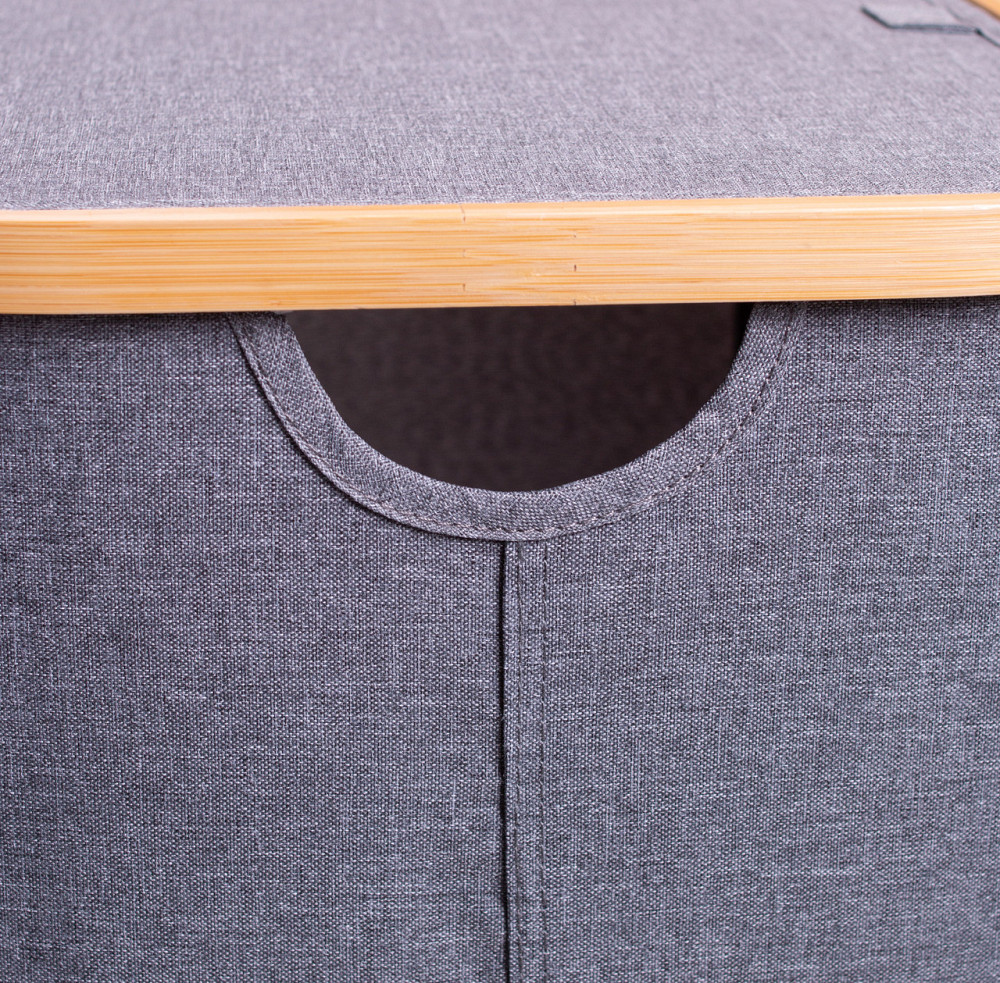 Мягкая корзина для белья с крышкой 70 л Киев - изображение 4