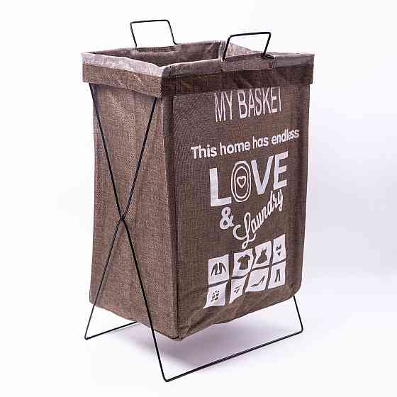 Кошик для білизни на підставці 36×32×52 (см) м'який Коричневий HP-41-11HAKI Коломия