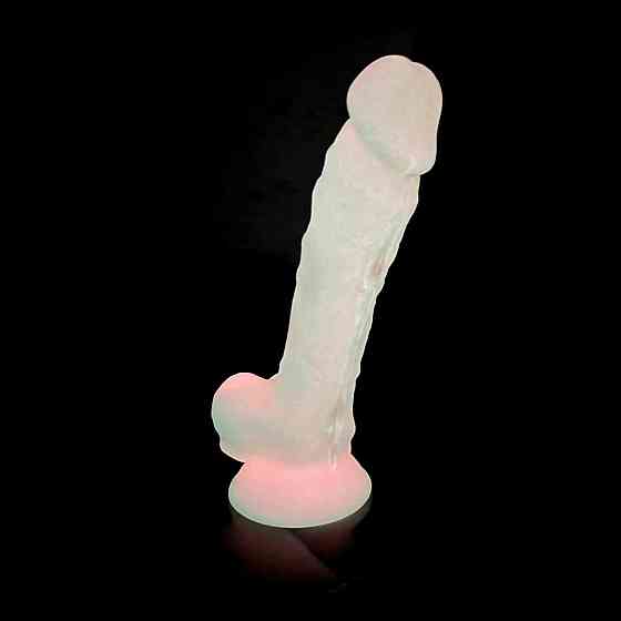 Фаллоимитатор SilexD Johnny Pink Glow in the dark, двухслойный, силикон+Silexpan, диаметр 3,5см Sex Aura Киев