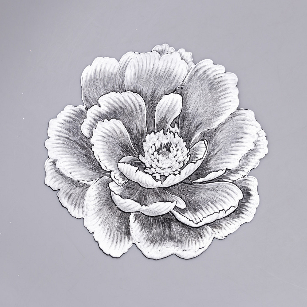 Коврик для сервірування столу Sakura 38 см срібний Київ - фото 1