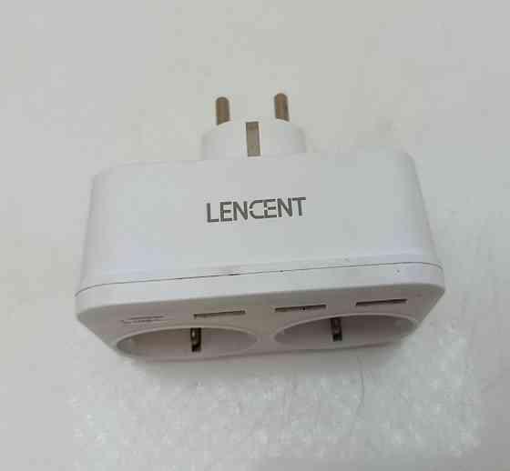 Мережевий розгалужувач (трійник) LENCENT 5 в 1 з USB та USB-C WW09-F2b-C3U (товар вживаний) Луцьк