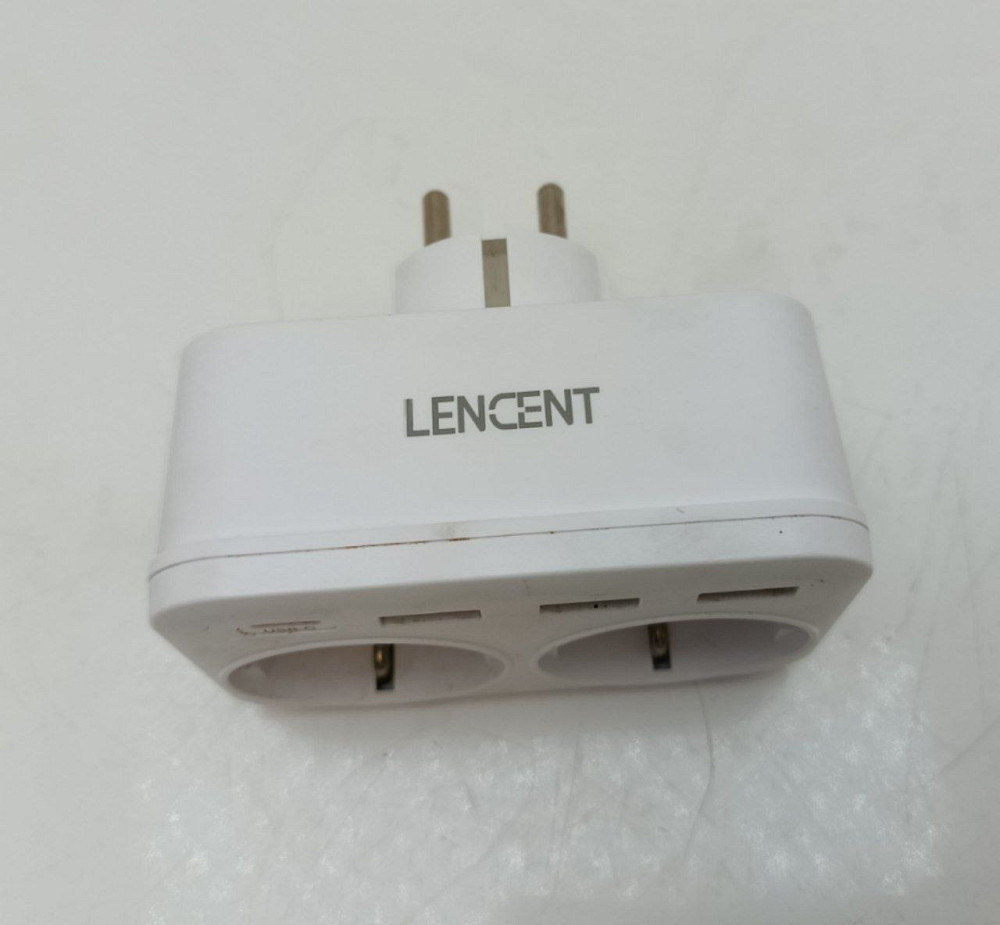 Мережевий розгалужувач (трійник) LENCENT 5 в 1 з USB та USB-C WW09-F2b-C3U (товар вживаний) Луцьк - фото 1