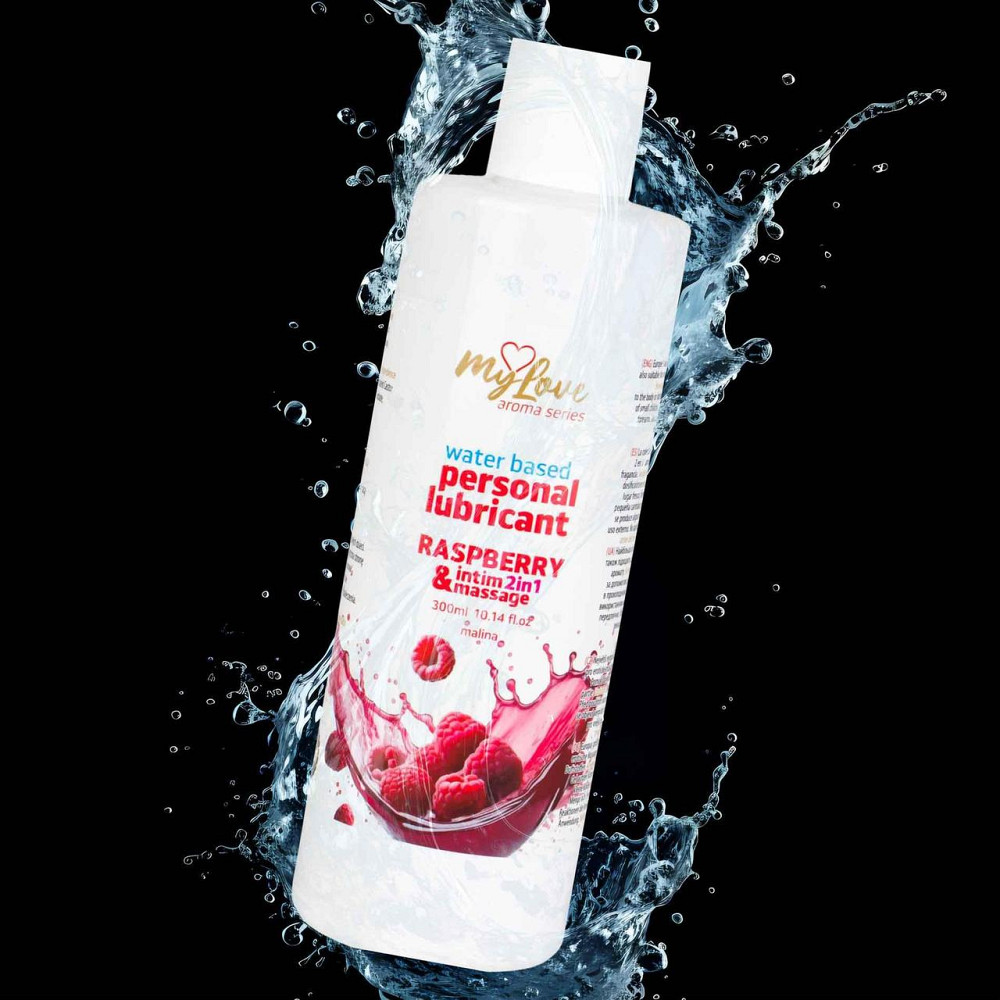 2в1 лубрикант та масажний гель - MyLove Aroma Series Intim&Massage Raspberry, 300 мл Sex Aura Київ - фото 4