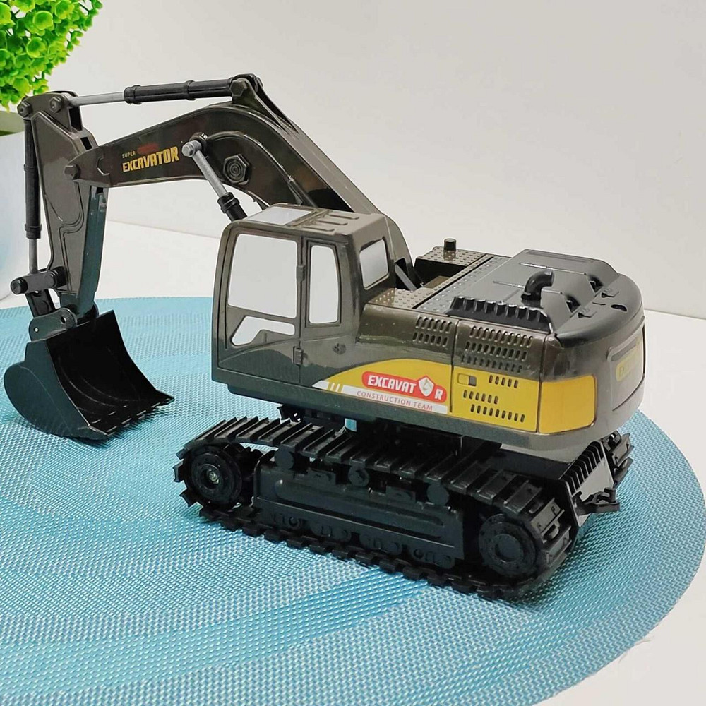 Екскаватор гусеничний на радіокеруванні з підсвічуванням та звуком Чорний (700-C2) Чернігів - фото 9