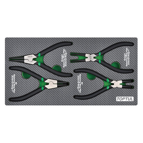 Набір круглогубців для стопорних кілець 4ед. (в ложементі) TOPTUL GEA0408 Одеса - фото 1