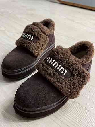 Ботинки женские Hengji 88-6 на меху с липучкой замшевые коричневые, 38, 24 см Киев