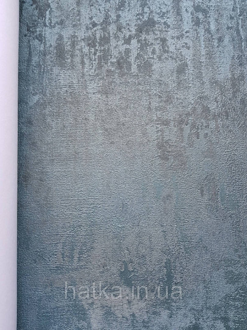 Шпалери вінілові на паперовій основі Zambaiti C88128 ABITAT штукатурка під бетон розмитий зелений пляшковий Київ - фото 3