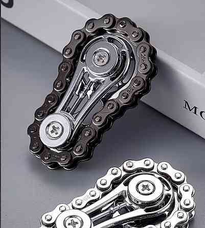 Металевий спінер ланцюг антистрес ручний велосипедний ланцюжок портативний фіджет іграшка Київ