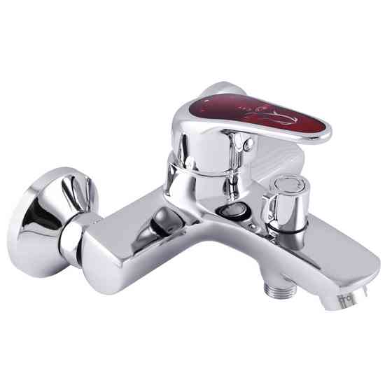 Смеситель для ванны Cron Magic 009 с красной ручкой (CR0126) Харьков