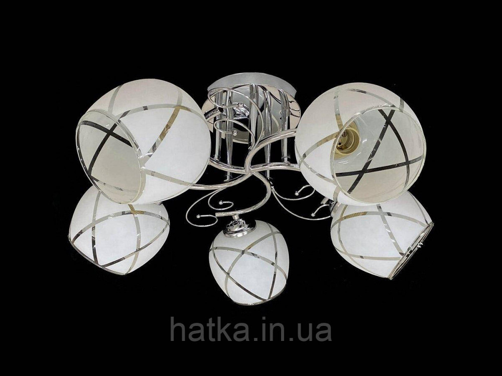 Люстра потолочная на 5 плафонов 2348E/5 Хром Киев - изображение 1