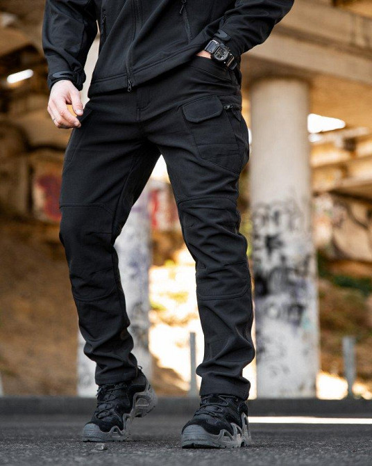Міські тактичні штани MAXIMUS софтшел black ПП7981 Одеса - фото 2