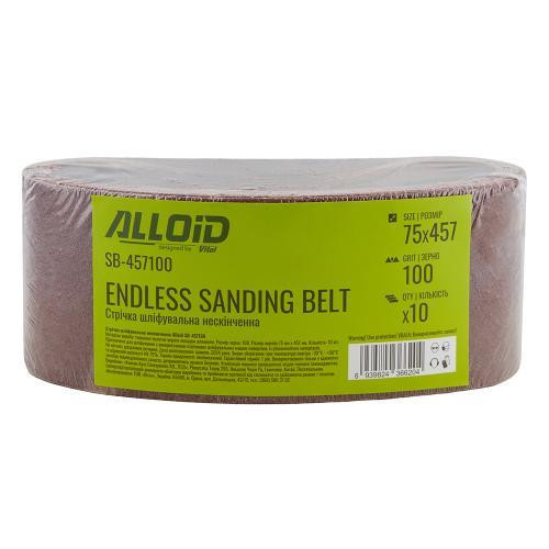 Стрічка шліфувальна нескінченна 75х457мм, зерно 100, 10шт Alloid Одесса - изображение 8