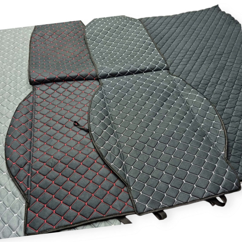 Накидки сидіння антара чорні (передні) ромб, червона нитка Мукачево - фото 2