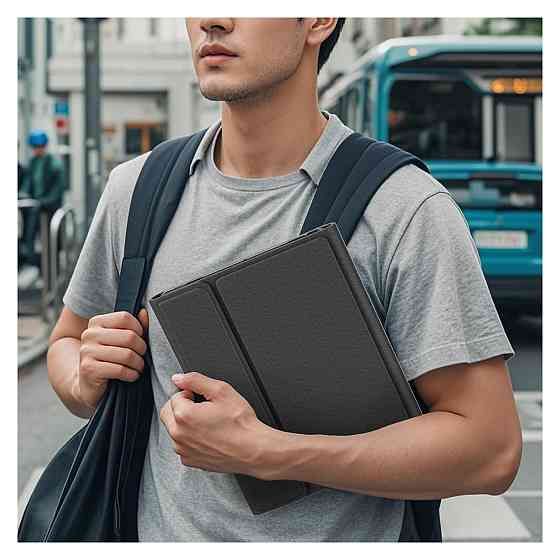 Чохол-клавіатура OYEEICE QWERTZ Чорний для iPad 10.2" 7 поколінь з підсвіткою 7 кольорів відстібаємий Київ