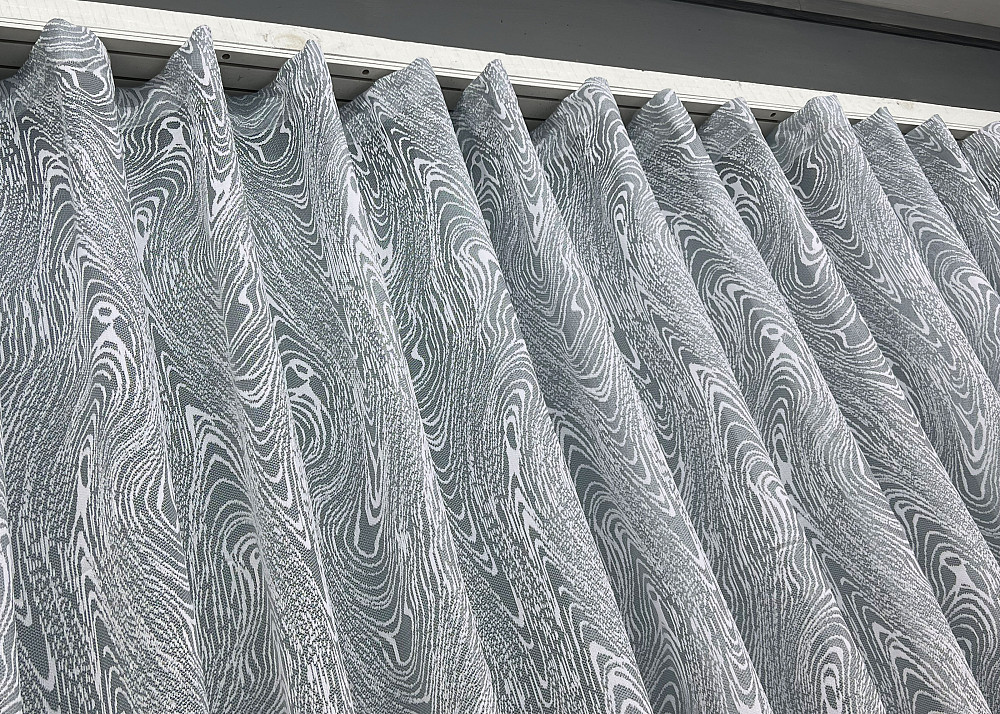 Тюль VR-Textil 1975т Жакард Сірий з білим 400х270 см (42-1001) Київ - фото 7