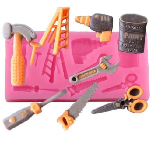 Молд силиконовый Набор инструментов 110 на 52 мм розовый Киев - изображение 1
