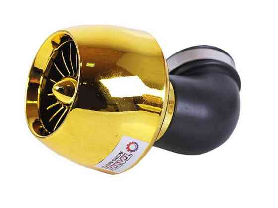 Фільтр нульовий "Турбіна" з крильчаткою золото Ø 48 мм 90° Мукачево