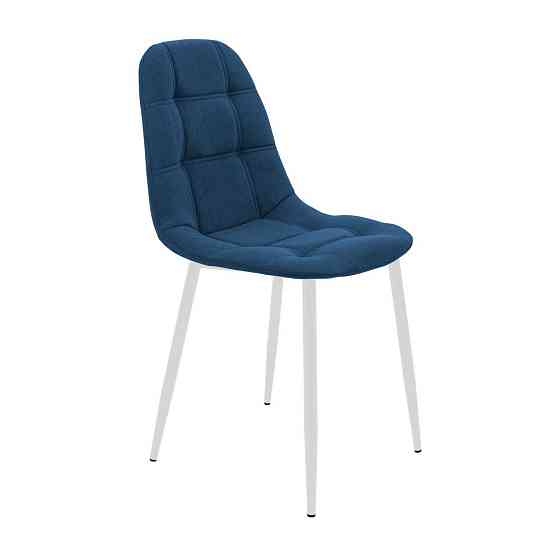 Стілець крісло м'який SplitDesign U Lily 36 білі ніжки Синій Київ