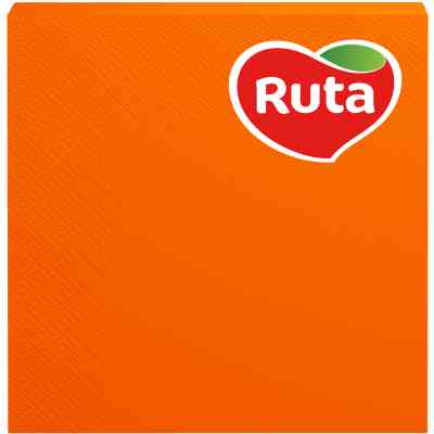 Серветки столові Ruta Колор 3 шари 33х33 см Помаранчеві 20 шт. (4820023742642) Вінниця