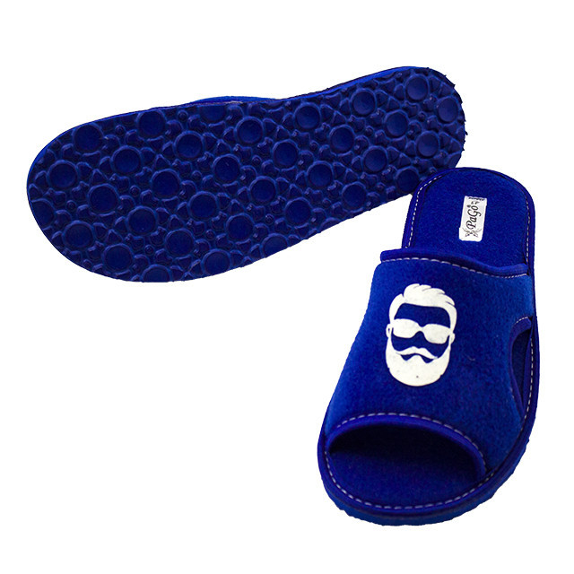 Тапочки мужские открытые войлочные комнатные 