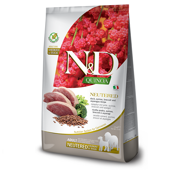 Сухий корм Farmina N&D Quinoa Duck,Brocooli&Asparagus Neutered для дорослих стерил.собак середніх та великих порід,качка,кіноа,броколі і спарж Київ - фото 1