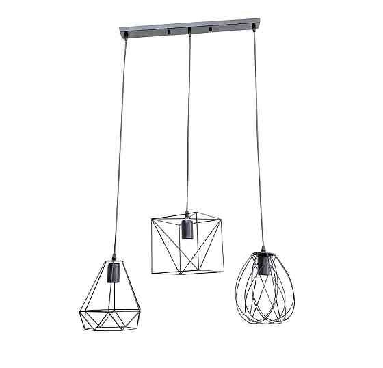 VALESO Підвісний світильник на три плафони VALESO -3 Лофт чорний E27 Коломия