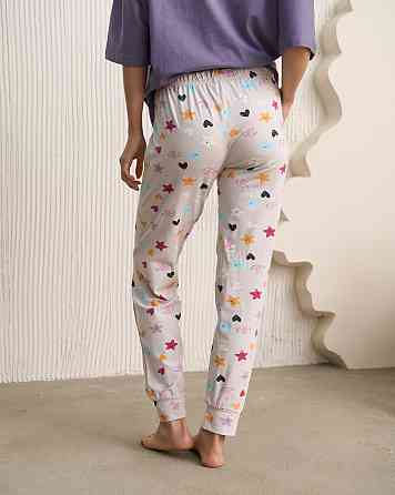 Женские пижамные штаны - в мелкие сердечки и звезды Nicoletta 1114 XL Киев