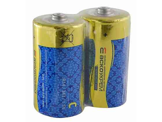 Батарейка сольова R14/С 2 шт SP (shrink 2) ТМ АСКО Київ