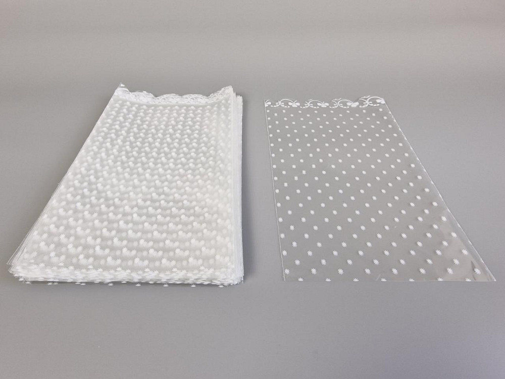 Пакет с рисунком для упаковки подарков   (15*30) №75/1 (ажурный) 