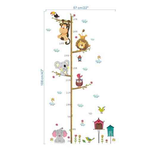 Наклейка на стіну дитяча "Зростання" - розмір стікера 30*90см, (готовий розмір близько 108*57см) Київ