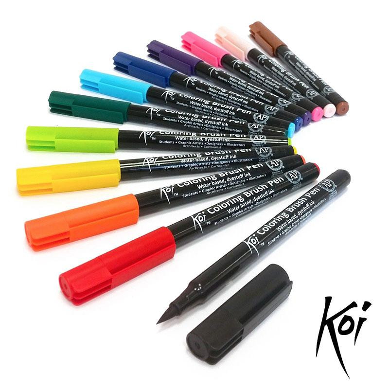 Набір маркерів Koi Coloring Brush Pen, 12кол. Київ - фото 2