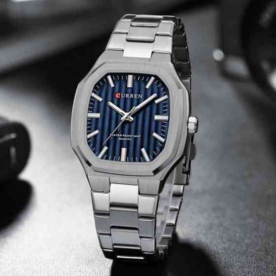 Годинник чоловічий наручний Curren Quadro (Сріблястий) Київ
