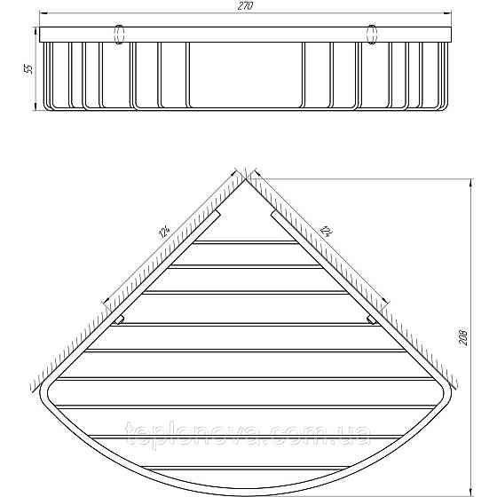 Полка угловая TOPAZ 4114 Черновцы