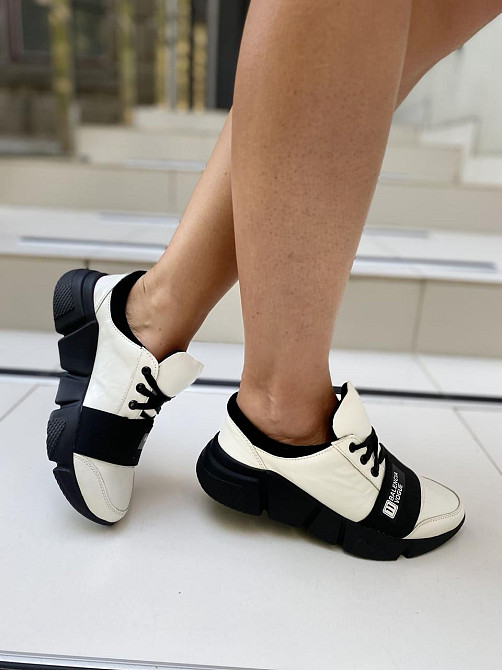 VLADEKS Кросівки жіночі VLADEKS 1074 білі/чор.підошв. (весна-осінь, шкіра натуральна) (3183) Коломия - фото 7