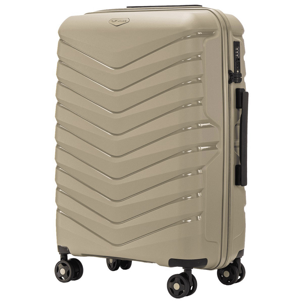 Чемодан полипропиленовый WINGS PHX01 средний 65 см шампань Киев - изображение 1